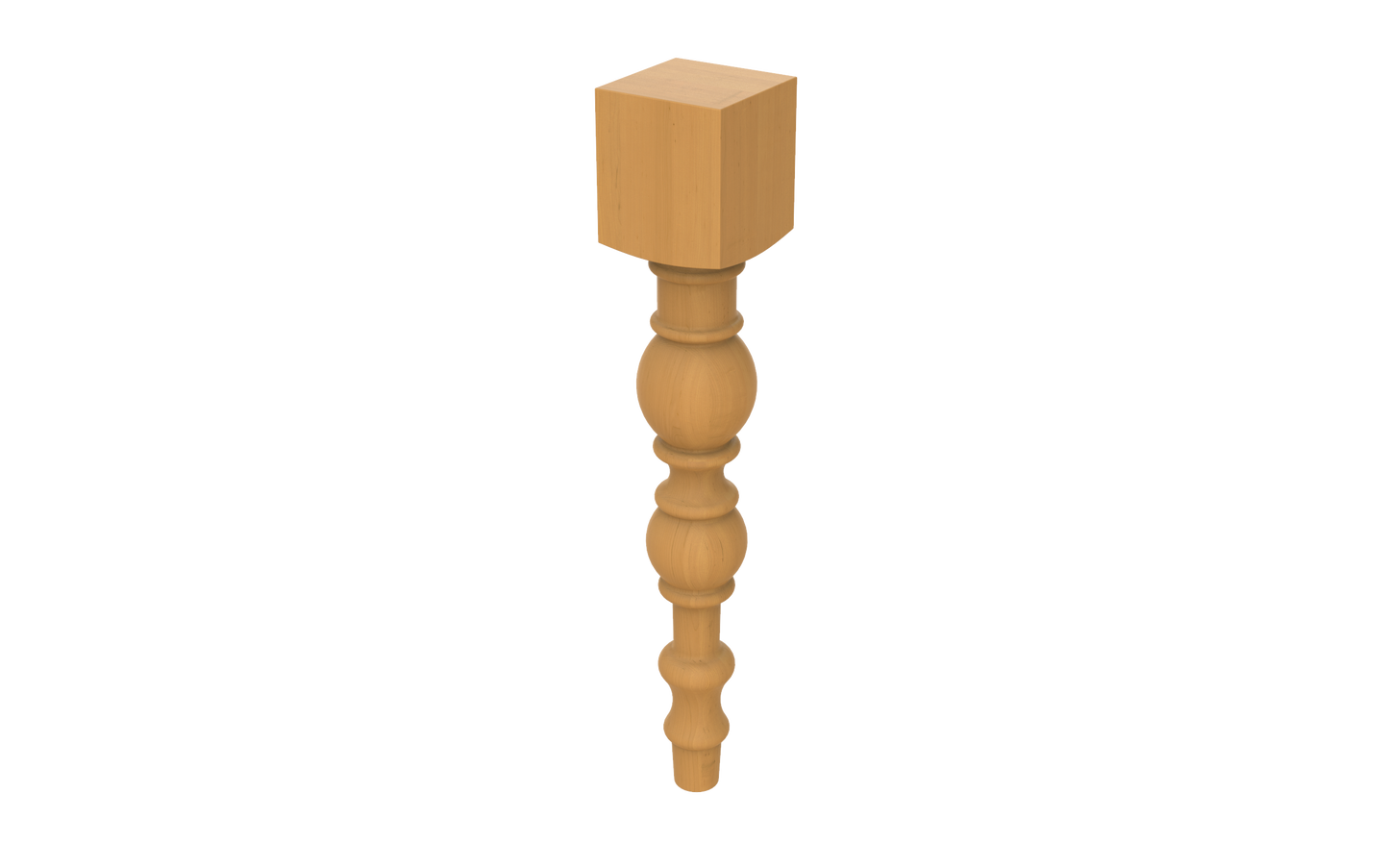 Patas modernas de mesa de comedor de madera dura sin terminar, juego de 4, patas torneadas, diseño 59 (F3-RW)