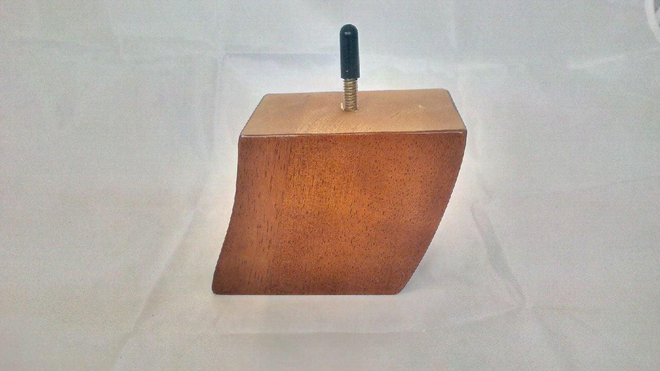 3.5 Inch by 4 Inch Tapered Sofa Legs- Oak FInish- Design 59 - Design59