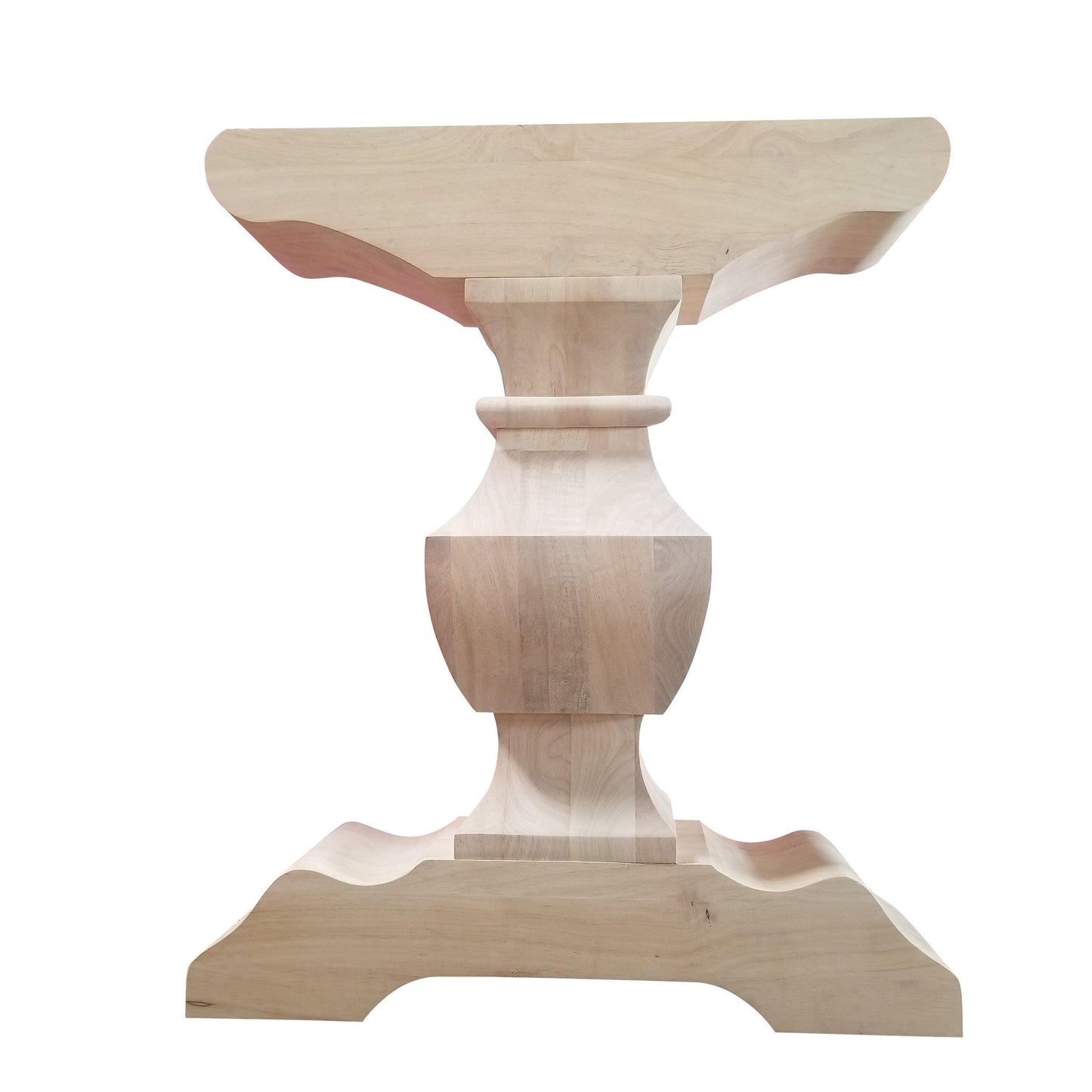 Trestle Table Pedestal Base- SINGLE- Unfinished Hardwood - Design 59 (P02) - Design59