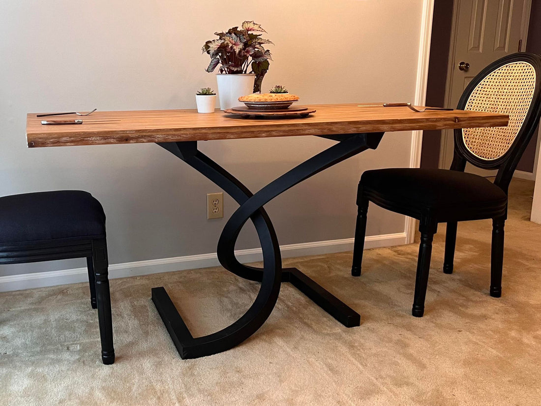 Wood table legs vs metal table legs comparison guide for dining tables and DIY builds