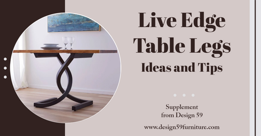 Live Edge Table Legs, Black Metal Dining Table Legs