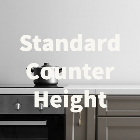 Standard counter height guide for kitchen islands, stools, and counter-height tables