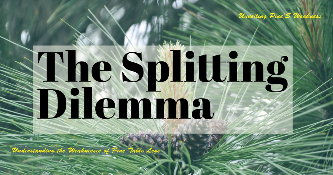 Pine table legs splitting guide showing wood weakness and furniture building considerations