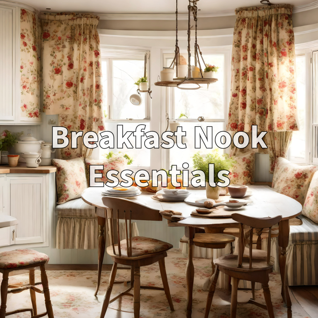 Breakfast nook dimensions guide showing dining table seating and cozy kitchen layout planning