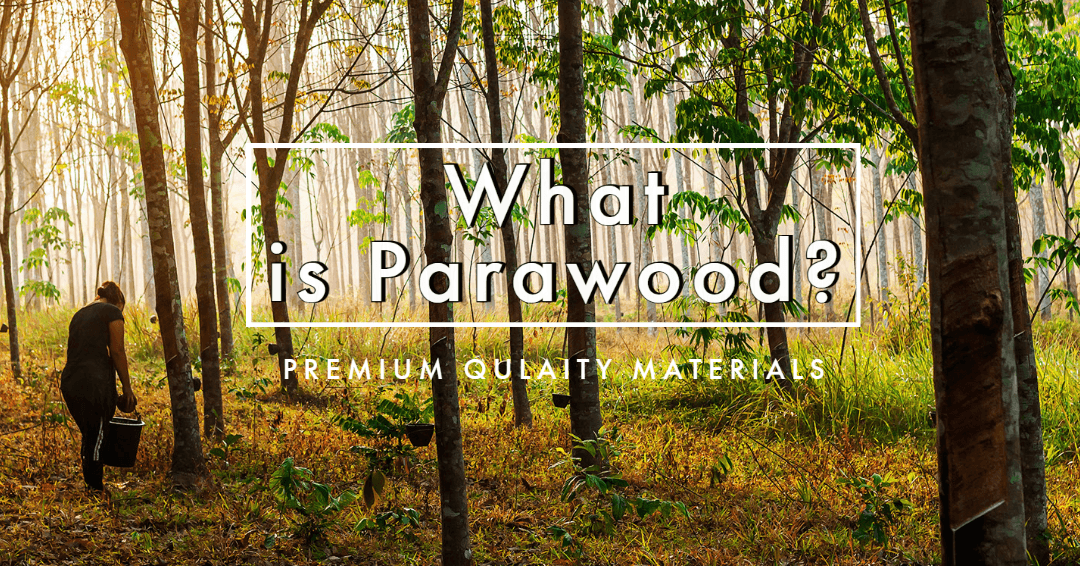Parawood guide showing rubberwood material for table legs and furniture projects