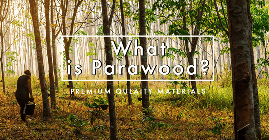 Parawood guide showing rubberwood material for table legs and furniture projects