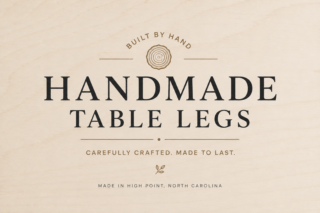 Homemade table legs guide showing DIY wood and metal options for custom furniture builds