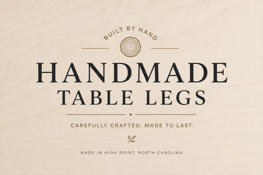 Homemade table legs guide showing DIY wood and metal options for custom furniture builds