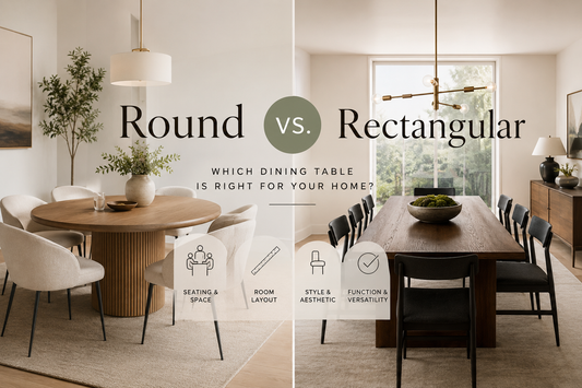 Round vs rectangular dining table comparison in modern dining rooms