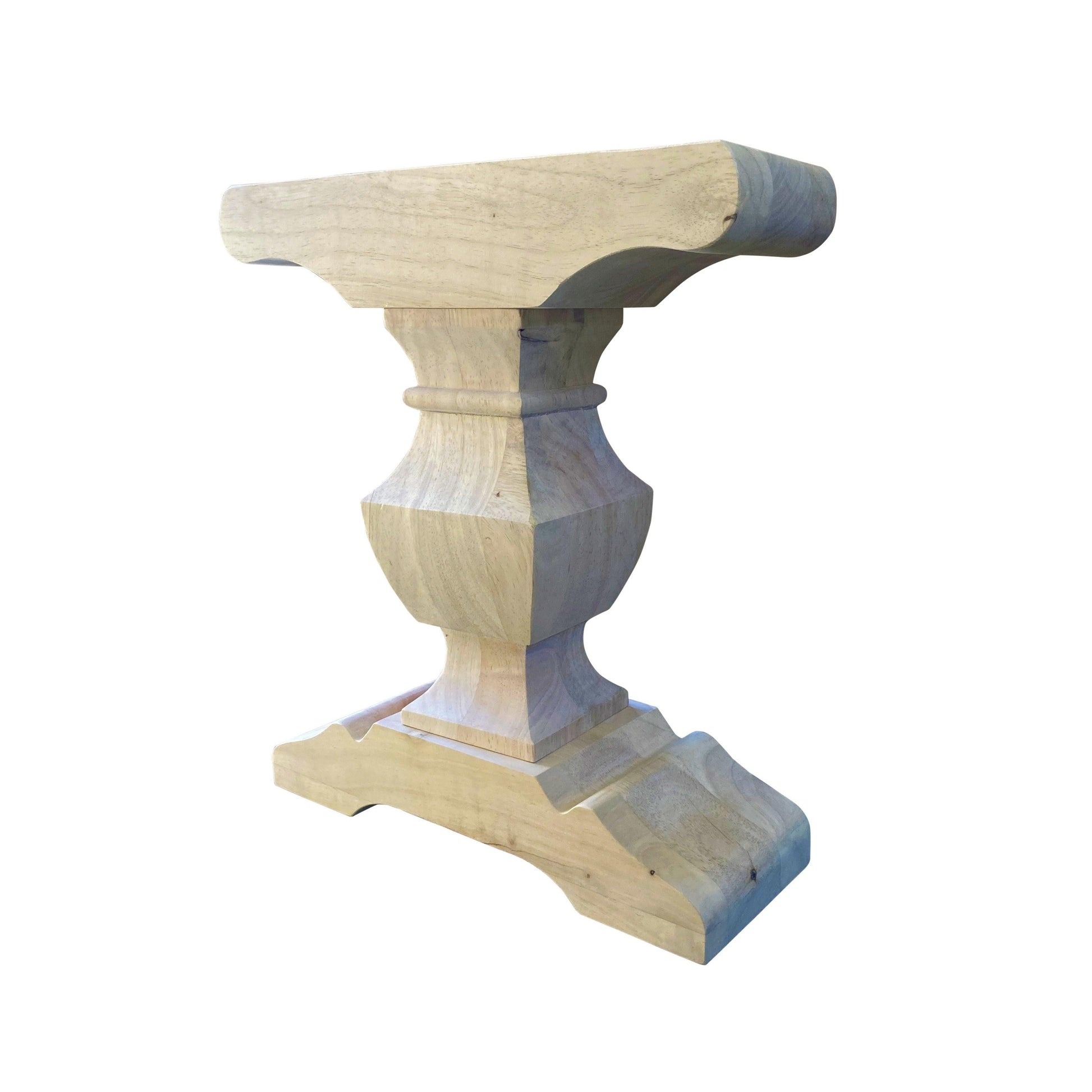16" Unfinished Trestle Table BENCH Base- Hardwood Pedestal- Design 59 (V02) - Design59