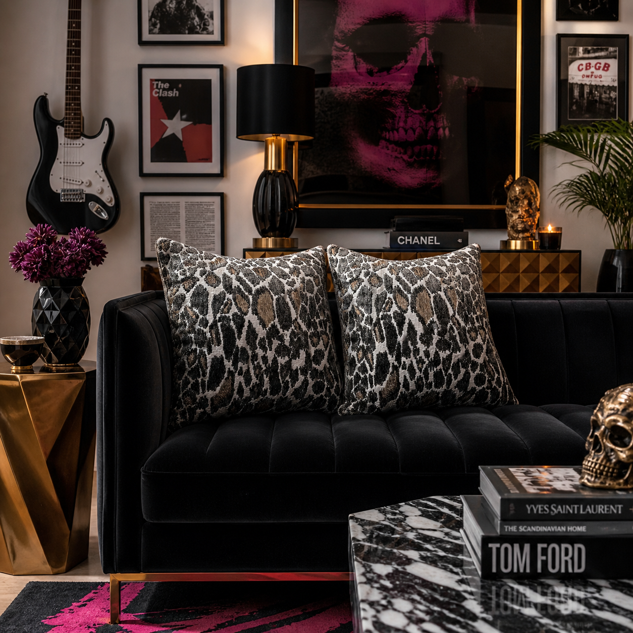 Cheetah Pattern Throw Pillow Covers – Set of 2, 22" Square, Loose Fill Style