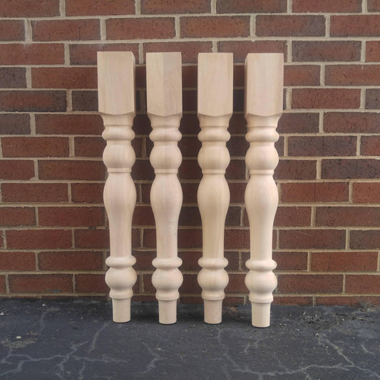 Dining table legs, Turned Furniture, Unfinished