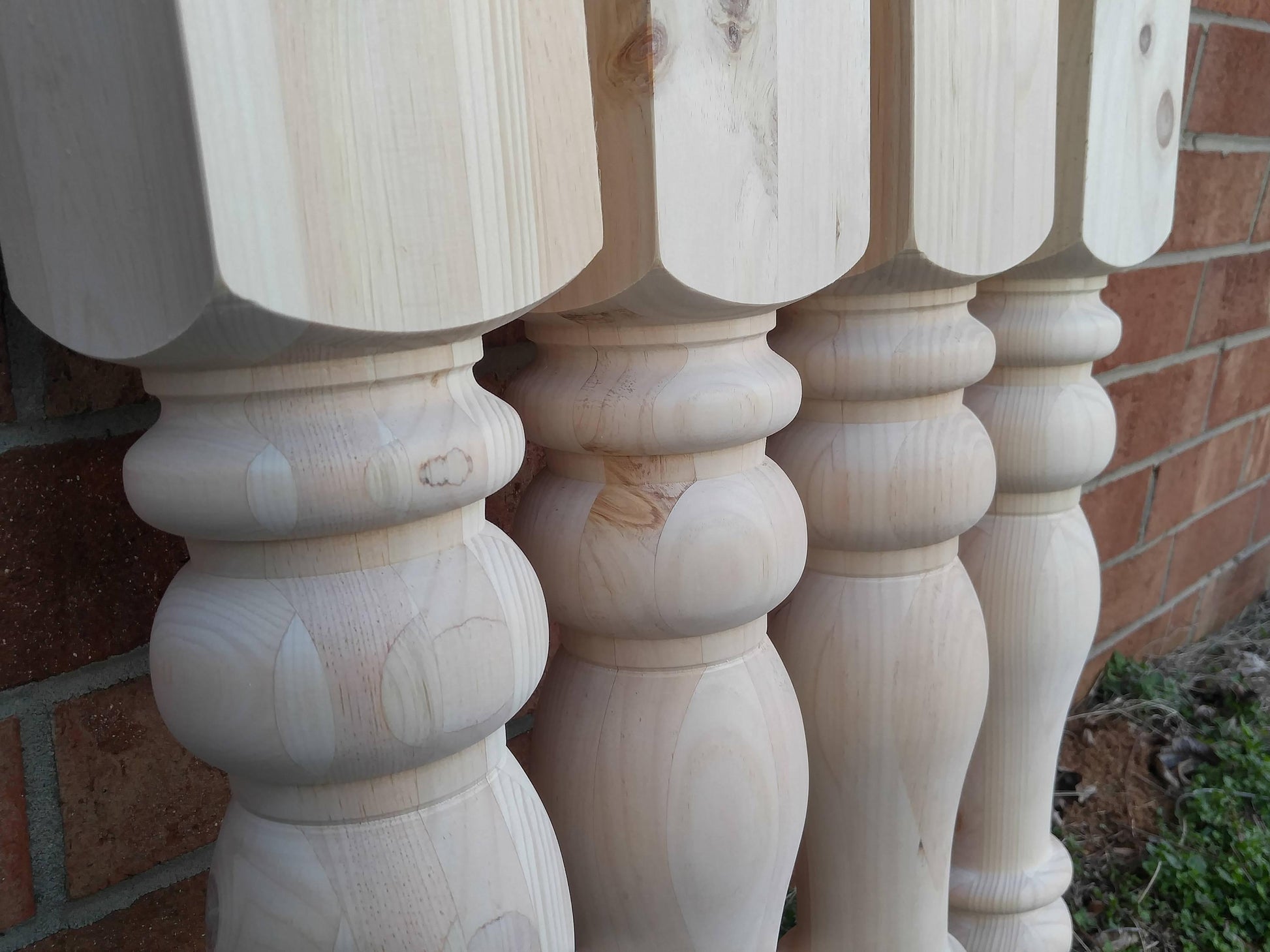 Unfinished PINE Farmhouse Table Legs, Set of 4 - Design59