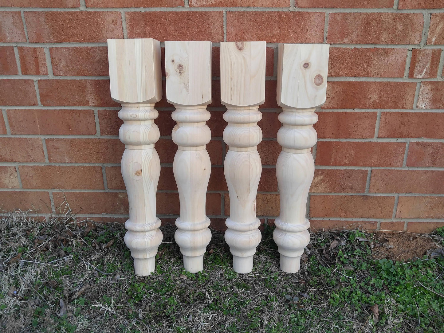 Unfinished PINE Farmhouse Table Legs, Set of 4 - Design59