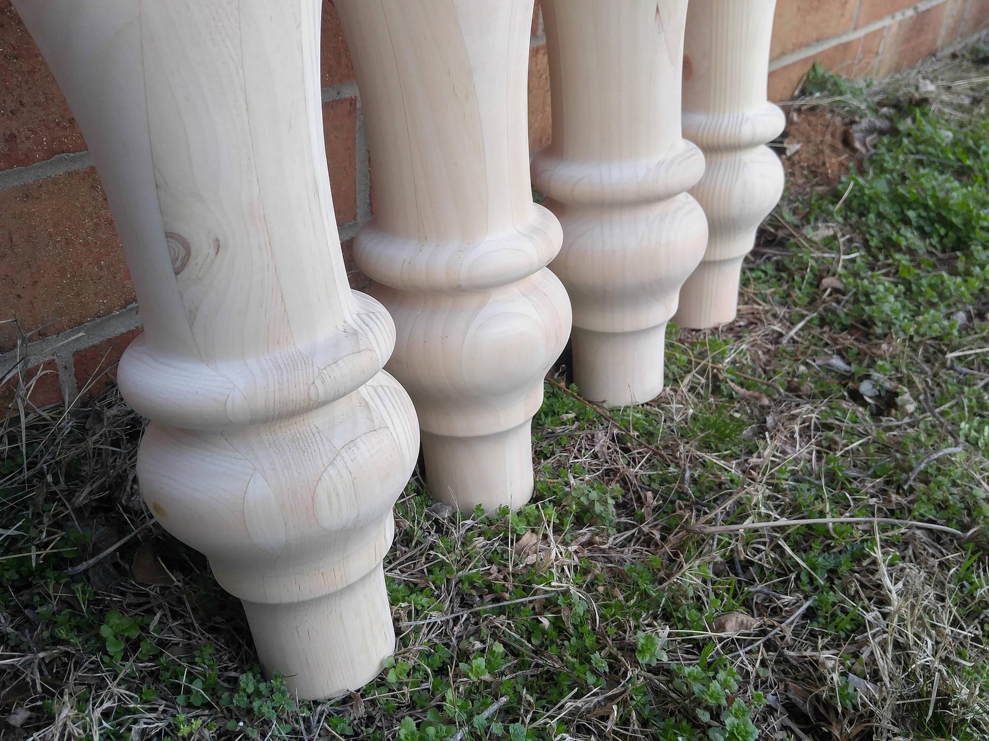Unfinished PINE Farmhouse Table Legs, Set of 4 - Design59
