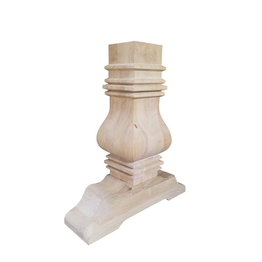 Trestle Table Base- Single Hardwood Pedestal- Design 59 (P01) - Design59