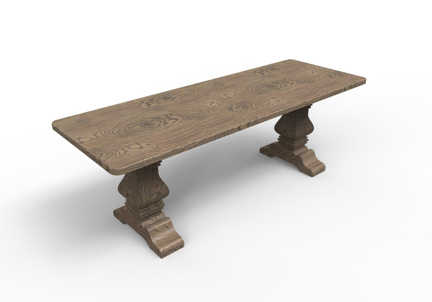 Trestle Table Base- Single Hardwood Pedestal- Design 59 (P01) - Design59