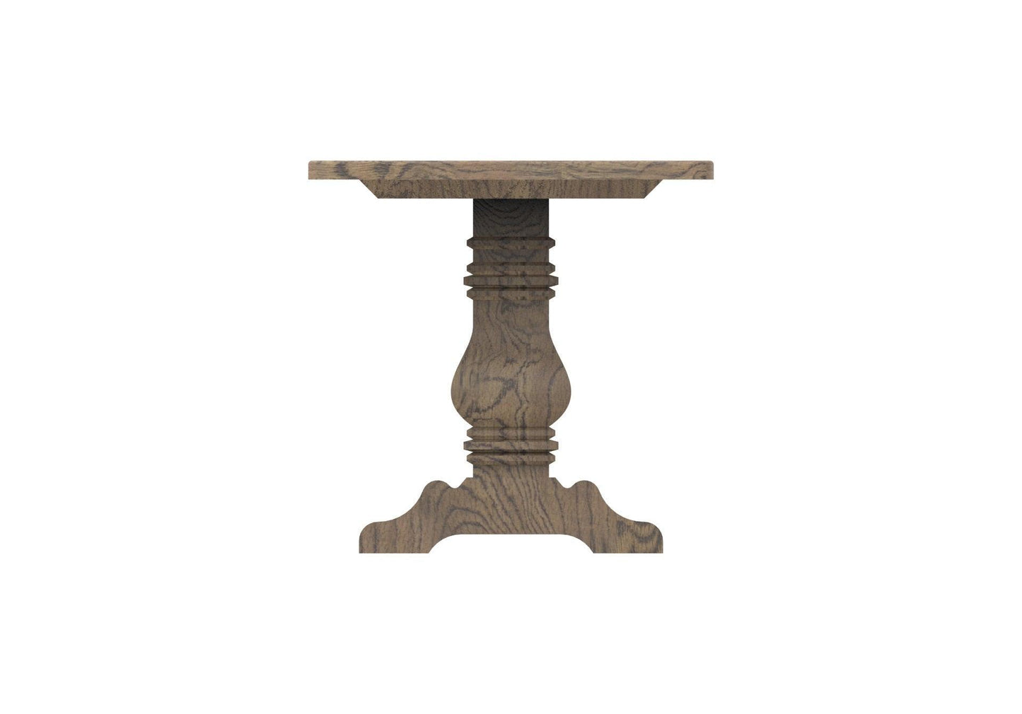 Trestle Table Base- Single Hardwood Pedestal- Design 59 (P01) - Design59