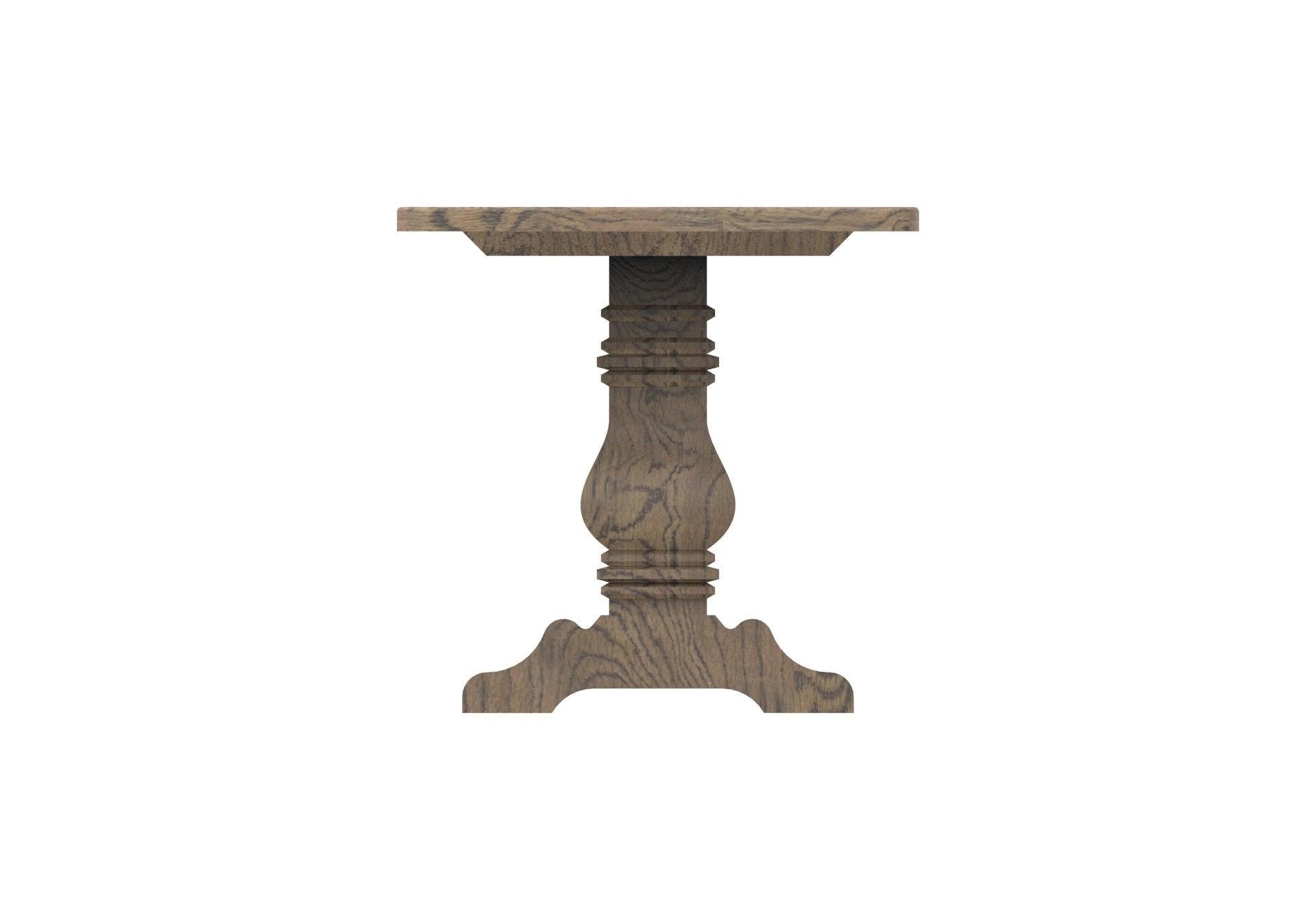 Trestle Table Base- Single Hardwood Pedestal- Design 59 (P01) - Design59