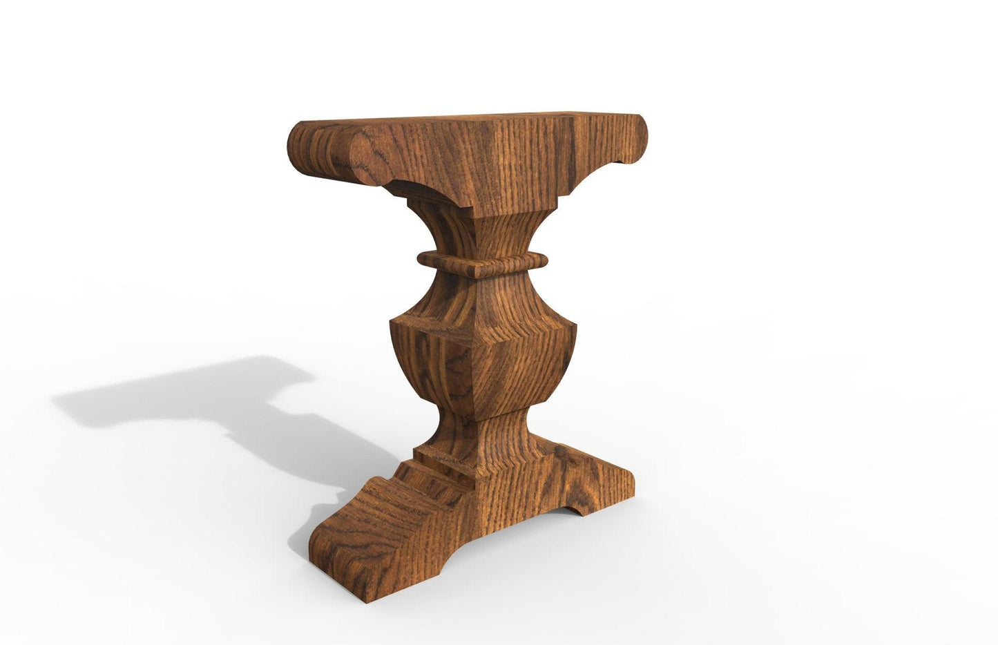 Trestle Table Pedestal Base- SINGLE- Unfinished Hardwood - Design 59 (P02) - Design59