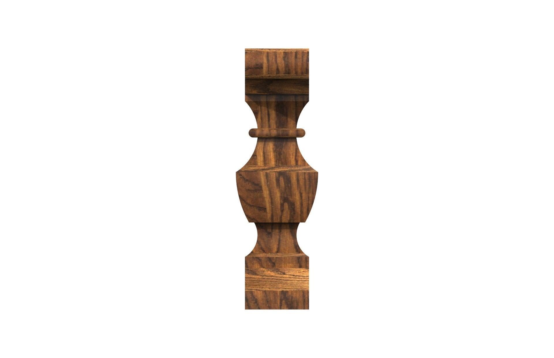 Trestle Table Pedestal Base- SINGLE- Unfinished Hardwood - Design 59 (P02) - Design59