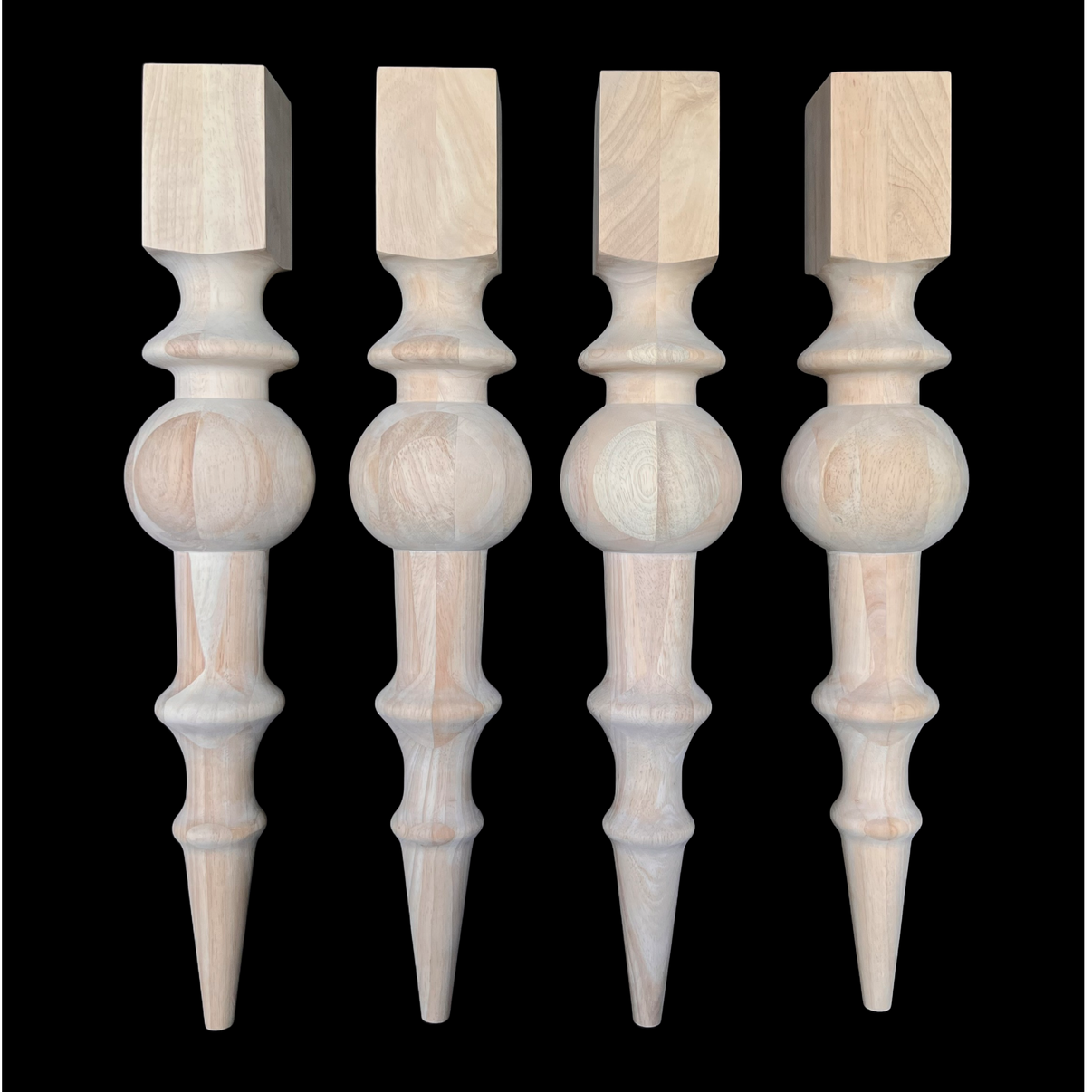 Unfinished Wood Table Legs, Modern Farmhouse, Set of 4 by D59 Design59